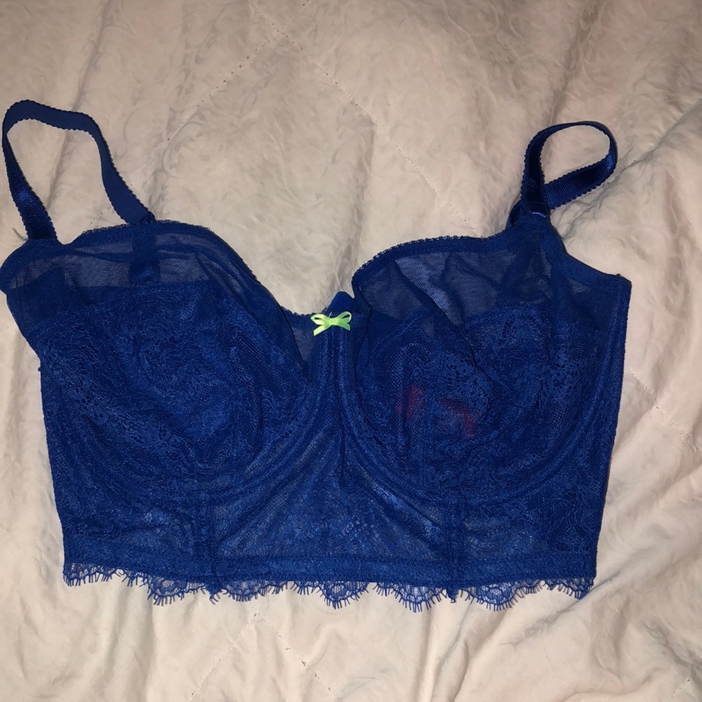 Cobalt long line bustier